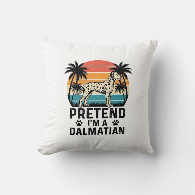Låt mig vara en dalmatiner vintage hund kudde (Framsida)