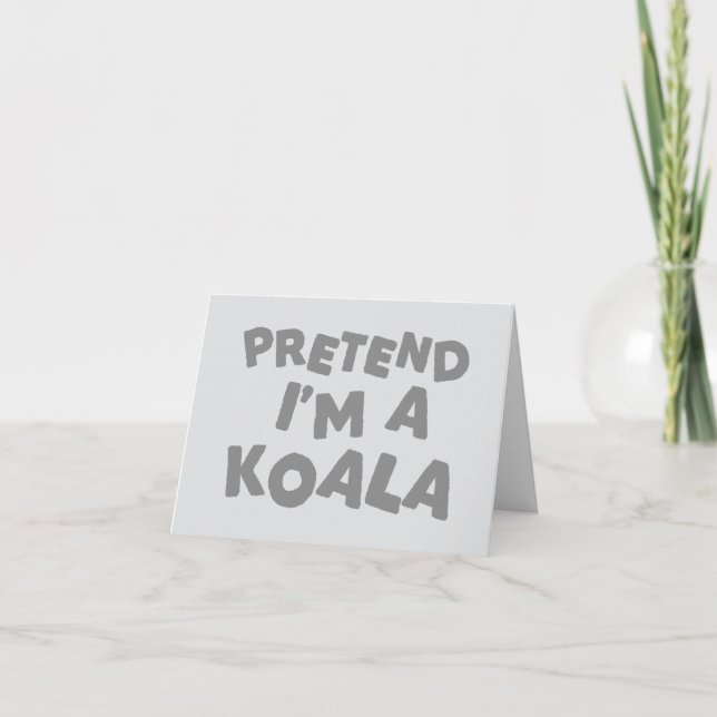 Låt mig vara en koala Rolig Halloweenidé Tack Kort (Framsida)