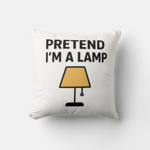 Låt mig vara en lampa Rolig Illustrerad Kuddthrow Kudde