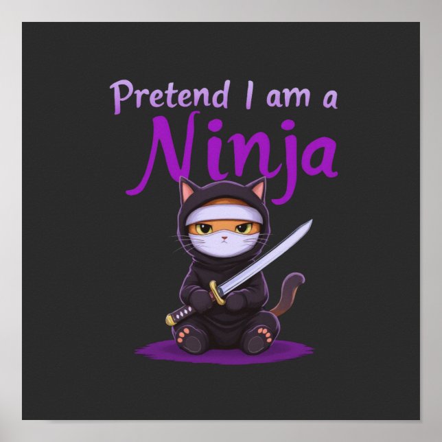 Låt mig vara en ninja - Roligt Halloween-kostym  Poster (Framsidan)