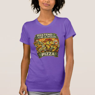 Låt mig vara en pizza rolig t-shirt – Retro serie