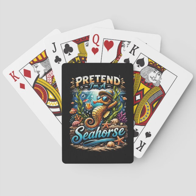 Låt mig vara en sjöhäst casinokort (Baksidan)