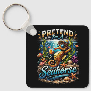 Låt mig vara en sjöhäst nyckelring
