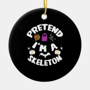 Låt Mig Vara En Skelett Halloween Kostym Gåva Julgransprydnad Keramik