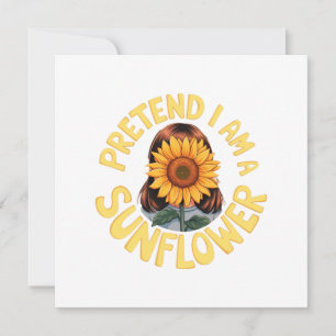 Låt mig vara en solros Söt och rolig blomma Inbjudningar