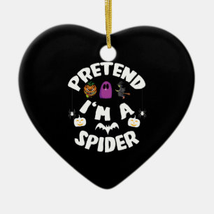Låt mig vara en spindel Roligt Halloween-kostymgåv Julgransprydnad Keramik