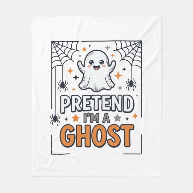Låt Mig Vara En Spök Cute Halloween Fleecefilt (Framsidan)