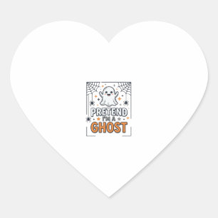Låt Mig Vara En Spök Cute Halloween Hjärtformat Klistermärke