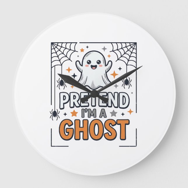 Låt Mig Vara En Spök Cute Halloween Stor Klocka (Framsida)