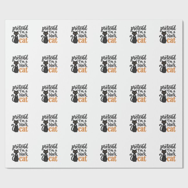 Låt mig vara en svart katt Halloween katt tröja de Presentpapper (Platt)