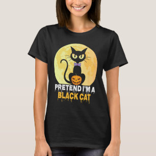 Låt mig vara en svart katt Lätt Halloween-dräkt T Shirt