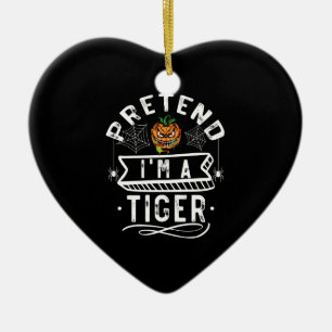 Låt mig vara en tiger rolig Halloween kostym prese Julgransprydnad Keramik