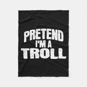Låt mig vara en troll Funny Halloween-kostym Fleecefilt