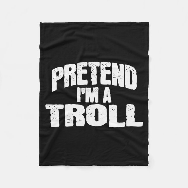 Låt mig vara en troll Funny Halloween-kostym  Fleecefilt (Framsidan)