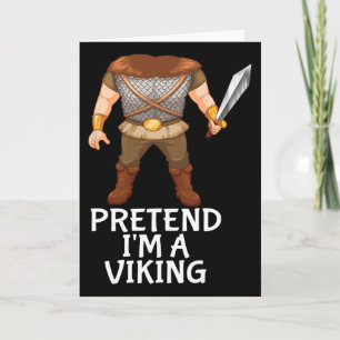Låt mig vara en Viking Rollig Lat Halloween-kostym Kort