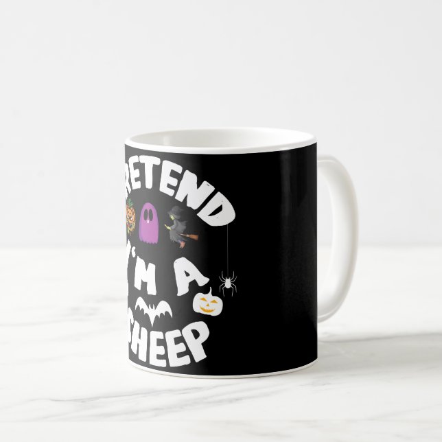 Låt mig vara ett får Roligt Halloween-kostymgåva Kaffemugg (Framsida höger)