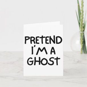 Låt mig vara ett spöke Roligt Lätt Lat Halloween-k Kort