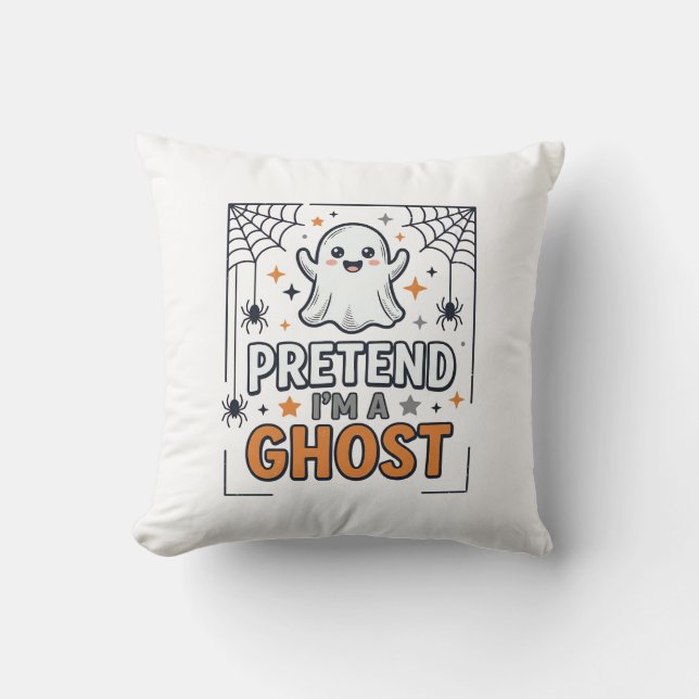 Låt Mig Vara Ett Spöke Sött Halloween Kudde (Framsida)