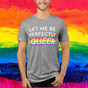 Låt mig vara perfekt queer regnbågströja t shirt