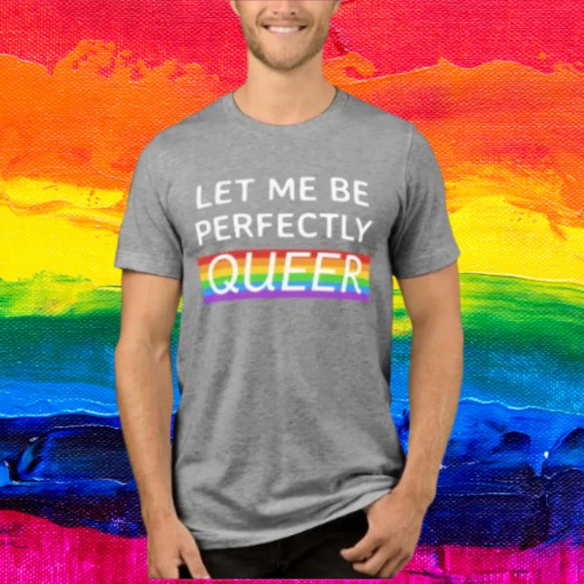 Låt mig vara perfekt queer regnbågströja t shirt (Skapare uppladdad)