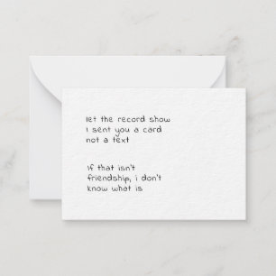 Låt mig visa ett kort, skitsnack anteckningskort