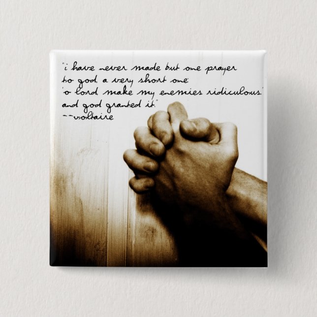 Låt min fiender vara löjliga knapp (Framsida)