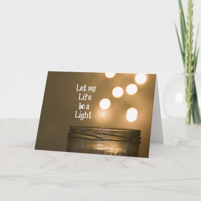 Låt mitt liv bli en lätt citat kort (Framsida)