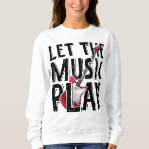 Låt musiken spela elektriskt gitarr t shirt