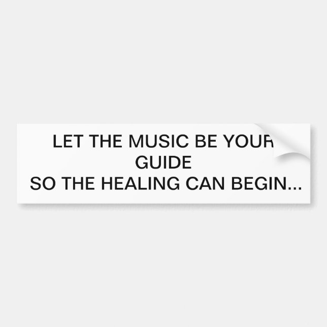 Låt musiken vara din vägleder bildekalet bildekal (Framsidan)