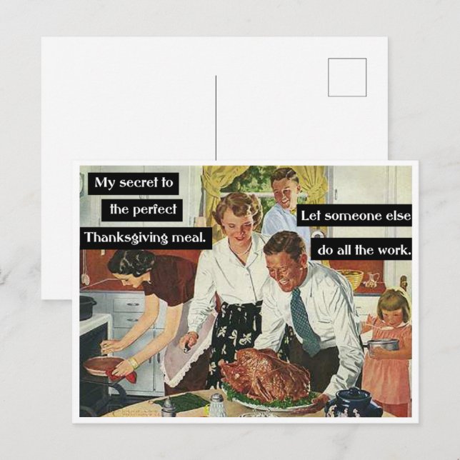 Låt någon annan utföra allt arbete den här Thanksg Vykort (Fram/baksida)
