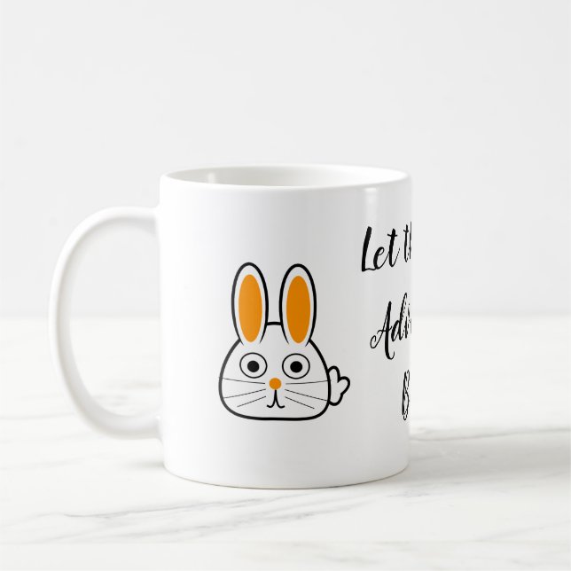 Låt nästa Äventyr börja - Bunny Hero Kaffemugg (Vänster)
