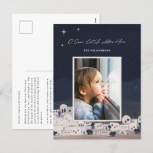 Låt oss Adore honom Bethlehem Religiösa jul Helg Vykort