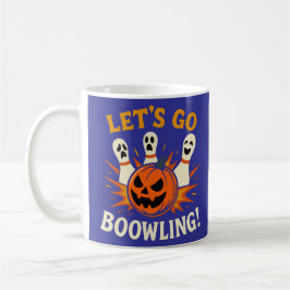 Låt oss åka Boo-wling Funny Halloween Bowling Kaffemugg