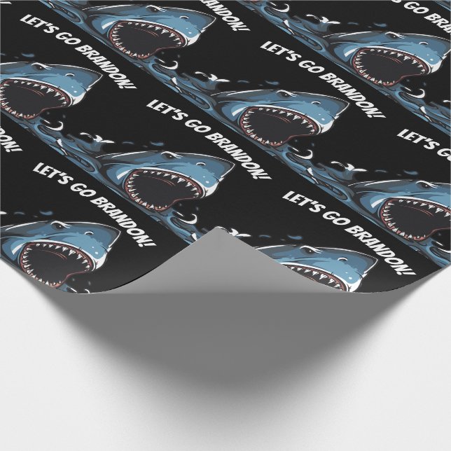 LÅT OSS ÅKA BRANDON HAJ INPACKNINGSPAPPER PRESENTPAPPER (Hörn)