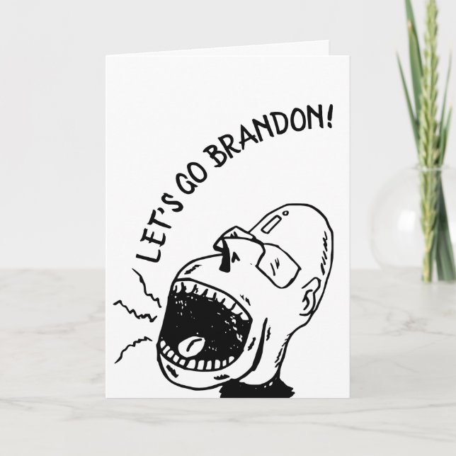LÅT OSS ÅKA BRANDON! ROLIGA JULKORT KORT (Framsida)