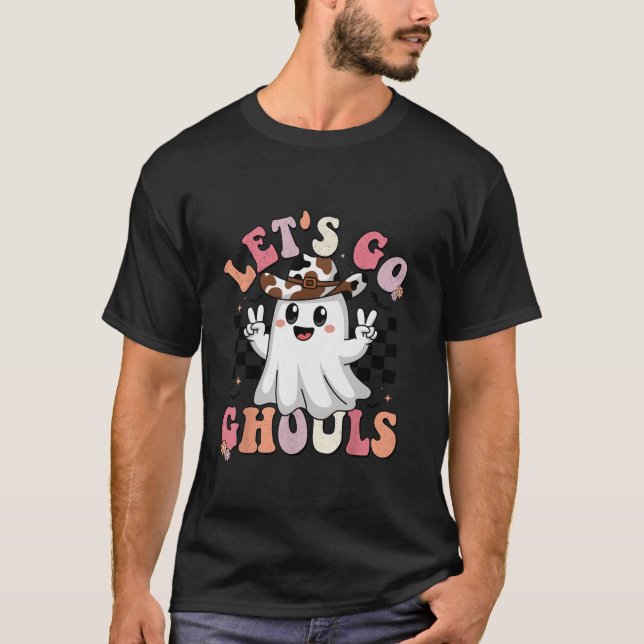 Låt oss åka Ghouls Halloween Ghost Outfit Costume  T Shirt (Framsida)