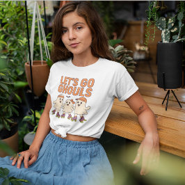 Låt oss åka Ghouls Roller Retro Spöken T Shirt
