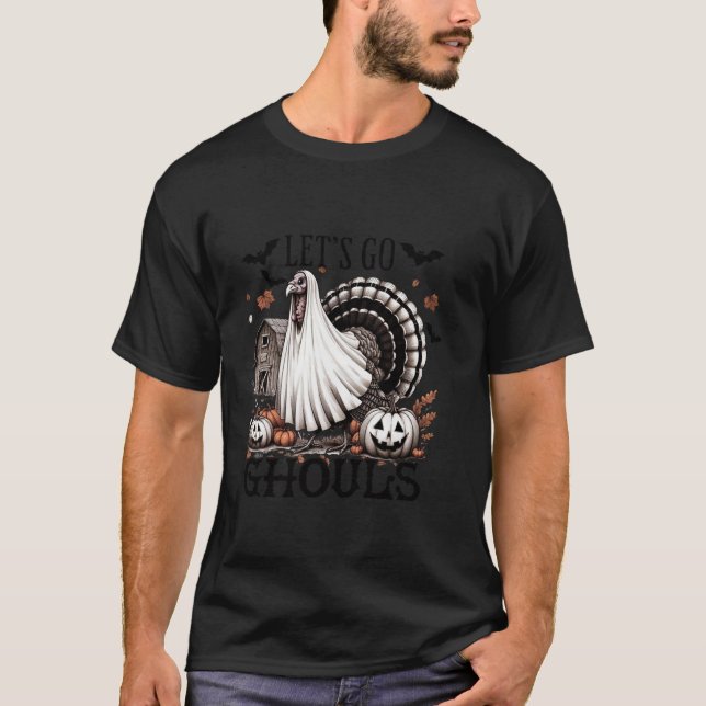Låt oss åka Ghouls Turkey Halloween fest Costume T T Shirt (Framsida)