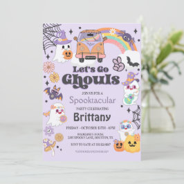 Låt oss åka med Ghouls Hippie Halloween fest Inbjudningar
