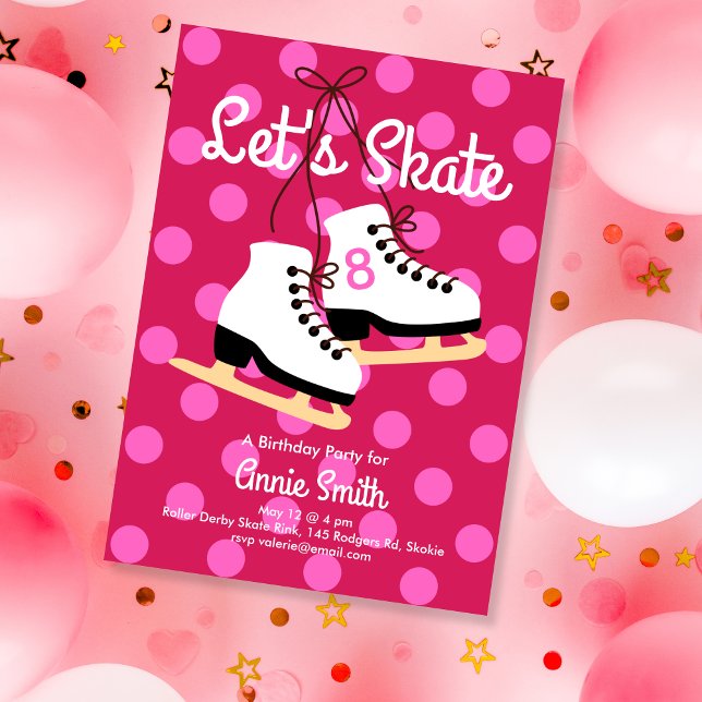 Låt oss åka skridskor Is Skate Party Inbjudningar (Skapare uppladdad)
