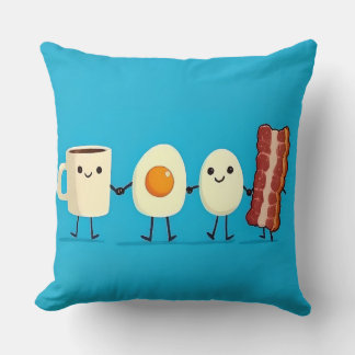 Låt oss alla gå och ha frukost kudde