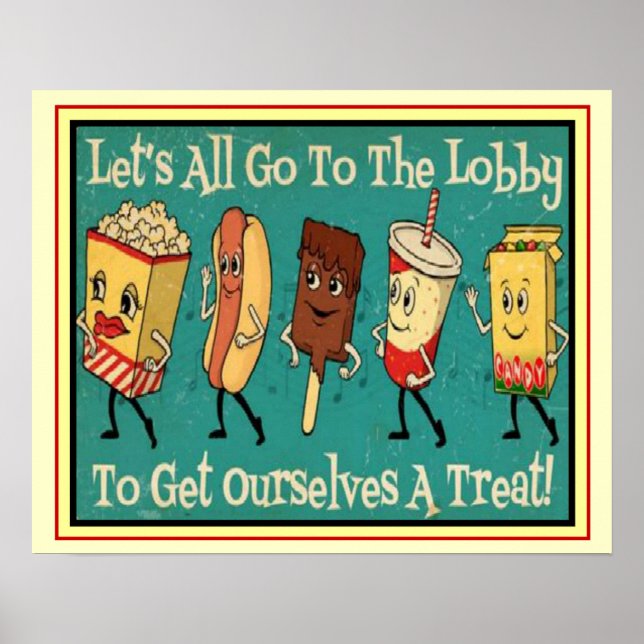 " Låt oss alla gå till lobbyn.." 16 x 20 utskrift Poster (Framsidan)