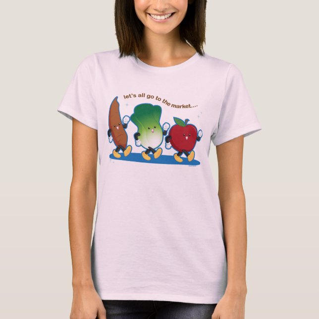 Låt oss alla gå till marknaden t shirt (Framsida)
