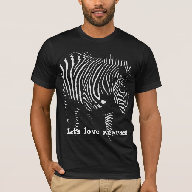 Låt oss älska zebror! t shirt (Framsida)