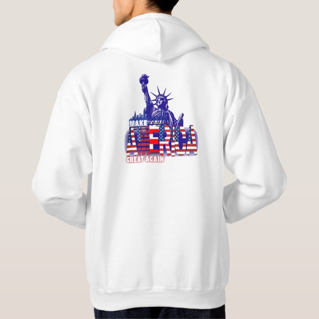 Låt oss Amerika Underbart igen Hoodie (Baksida)
