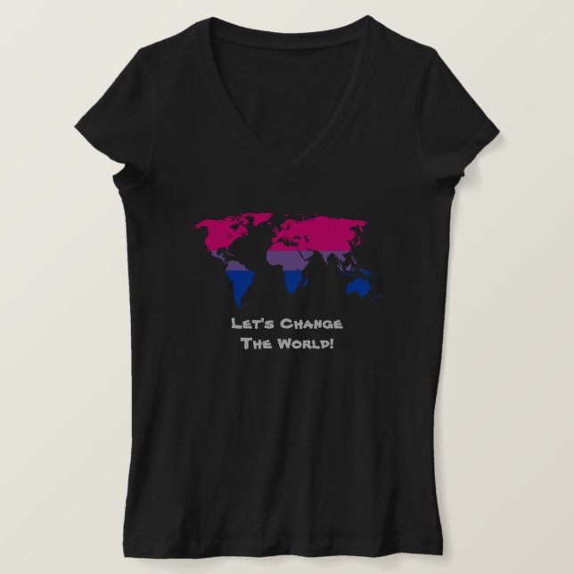 Låt oss Ändra World T-Shirt (Design framsida)