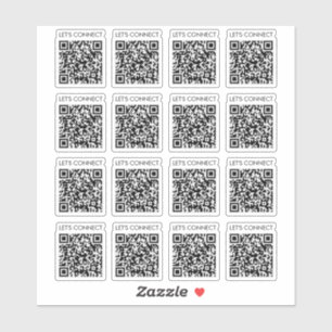 Låt oss anslut QR-kod Vinyl Klistermärken