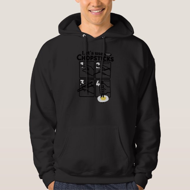 Låt oss Använda Chopsticks Food Helpful Guild Mana Hoodie (Framsida)