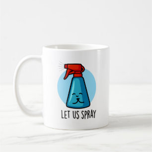 Låt oss använda Spray Funny Praying Flaska Pun Kaffemugg