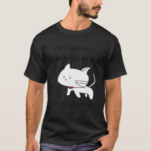 Låt oss äta Kattunge T Shirt Grammar Saves Lives F